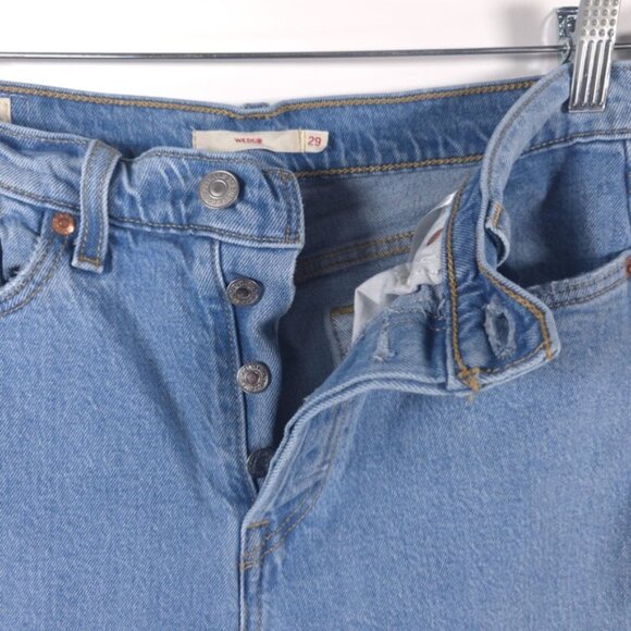 LEVI’S PREMIUM QUALITY CLOTHING WEDGIE Button Fly Jeans Raw Hem COTTON Size 29 - Picture 4 of 14